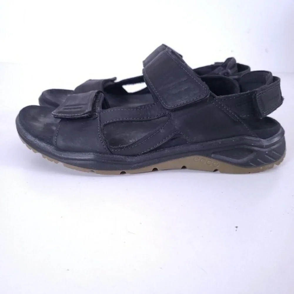 ECCO Mens X-trinsic 3S Black Leather Sandals Shoes Size 9